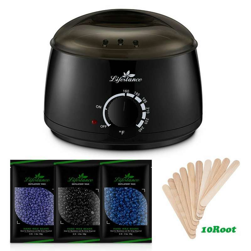 Electric Wax Heater for Wax Depilation Hair Removal Machine Wax Warmer w (Voltage 220V Plug UK Plug)
