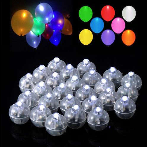 New 50 Pcs White Ball Lamps LED Light Paper Lantern Balloons Wedding Party Chris