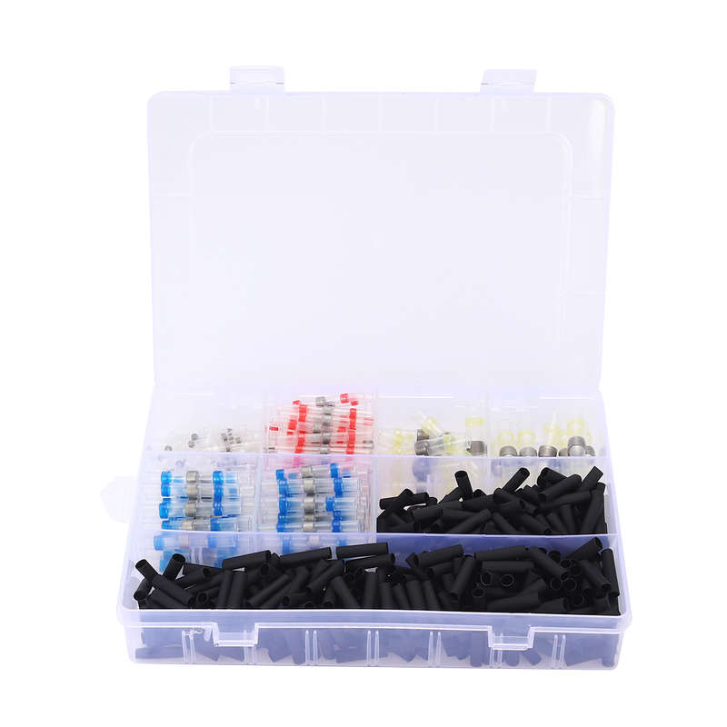 500Pcs Waterproof Solder Sleeve Heat Shrink Butt Wire Splice Connectors Tube