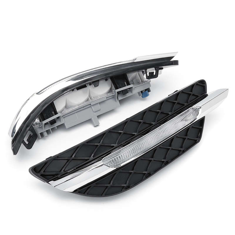 2Pcs LED Daytime Running Lights DRL Fog Lamp for Benz W204 C-Class 11-13