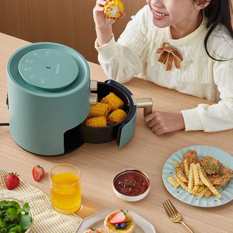 PETRUS PE7615 Electric Air Fryer 700W 1.3L Small Fryer Pot with Timer Controls
