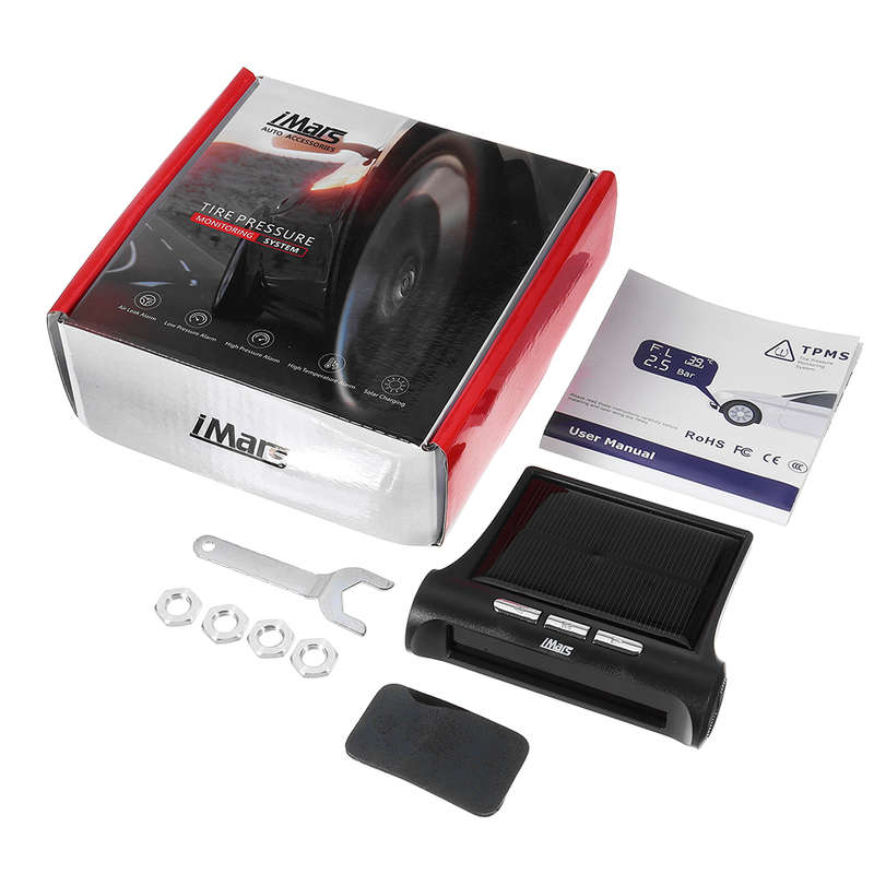 iMars T240 TPMS Solar Power Tire Pressure Monitor System Universal