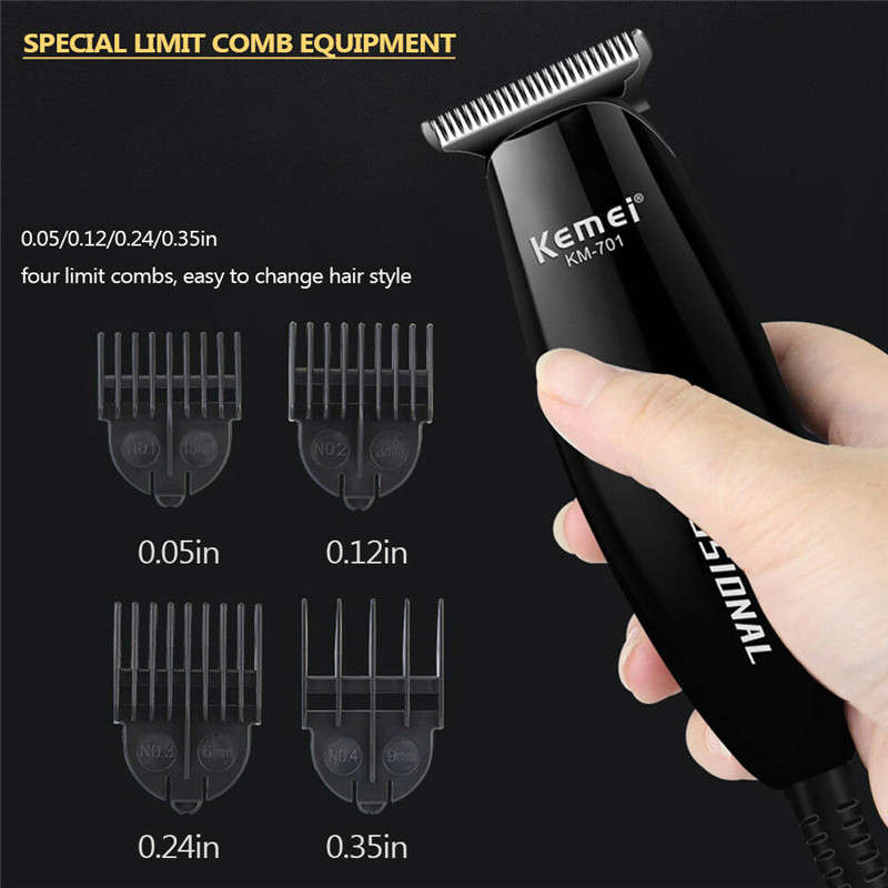 Kemei 701 Oil Head Carving Electric Clipper Notch Fader Bald Head Hair Professional Hair Clipper...