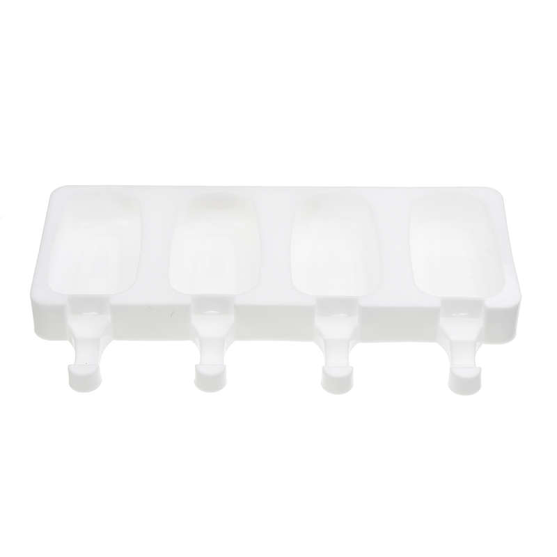 4 Cell Silicone Frozen Ice Cream Mold Juice Popsicle Maker Ice Lolly Pop Mould (SIZE 2 S)