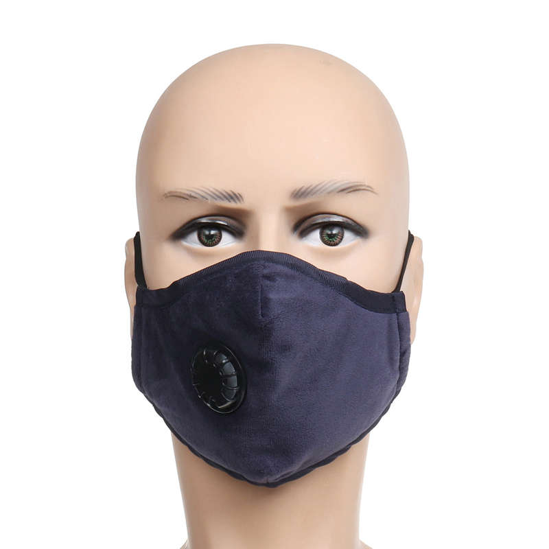 Unisex Mouth PM2.5 Face Mask Anti Dust Face Mouth Cover Mask Dustproof Outdoor Travel (Color Black)