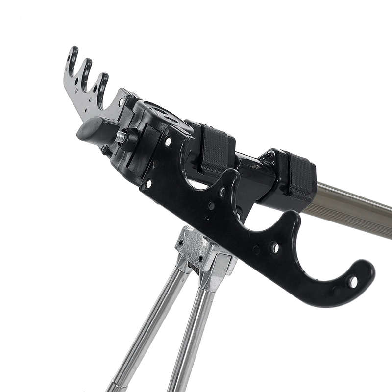 Aluminum Alloy Fishing Rod Holder Adjustable Retractable Fishing Pole Ground Stand Ro...-(Size 1.5M)