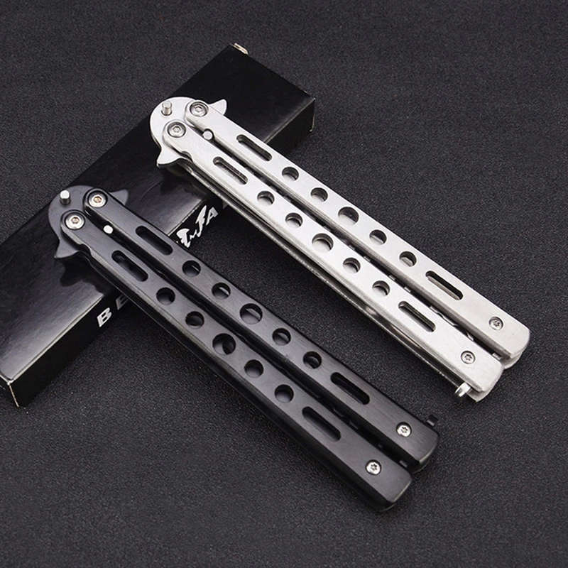 Stainless Steel Folding Training Comb Butterfly In Knife Training Tool Practice