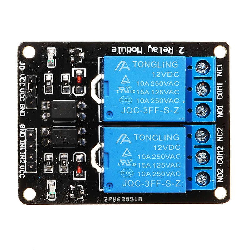 10pcs 2 Channel Relay Module 12V with Optical Coupler Protection Relay Extended Board
