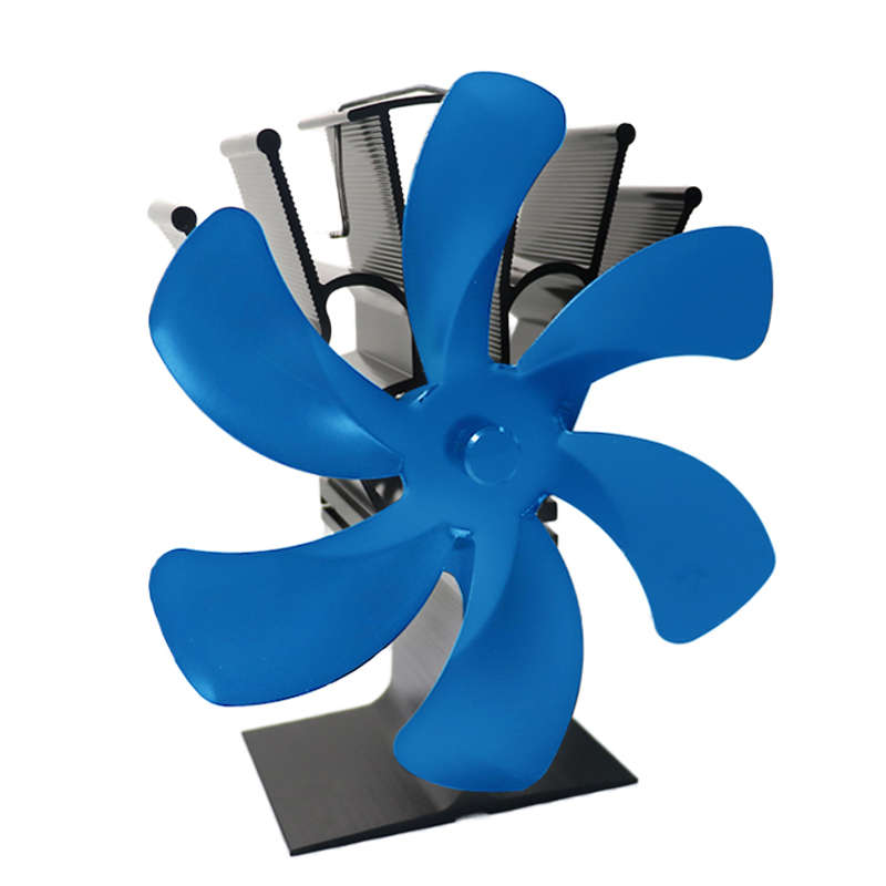 6 Blades Fireplace Fan Stove Fan Heated Fan Heat Powered Eco Fan
