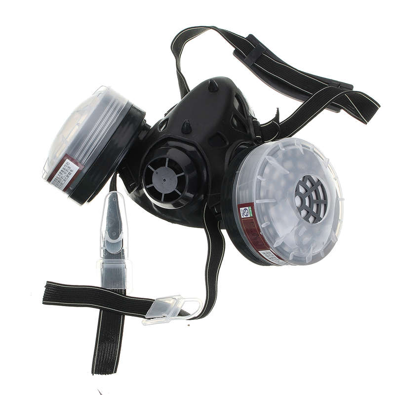4 in 1 Half Face Gas Mask Spray Painting Dust N95 Mist Fume Chemical Respirator