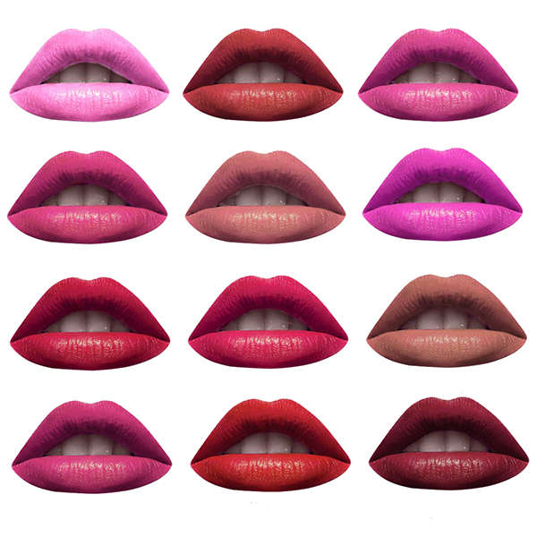 12 Colors Matte Liquid Lip Stick Set Mini Lip Gloss Travel Kit Long-Lasting Waterproof
