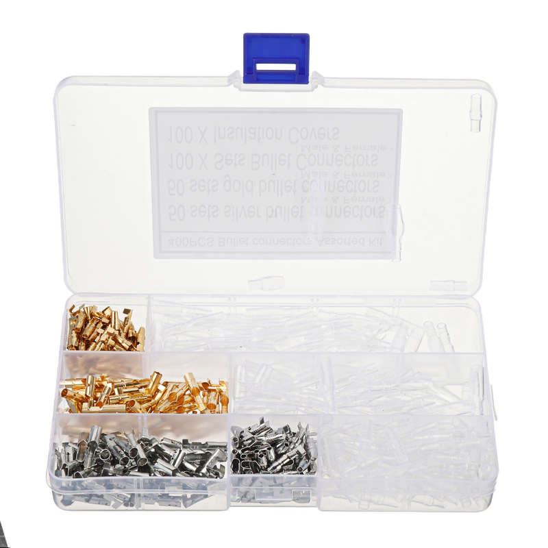 400pcs Bullet Connectors Tin Wire Terminals Male&Female Connectors Assorted Kit