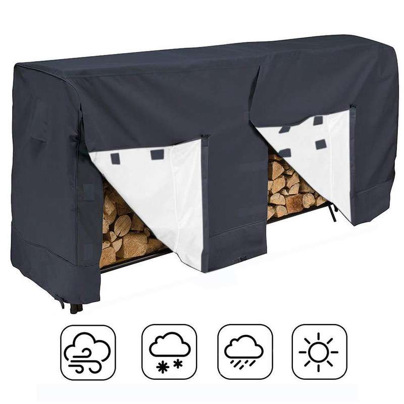 Waterproof Outdoor Patio Garden Firewood Rack Log Waterproof Cover Heavy Duty Wood Storage Dustproof