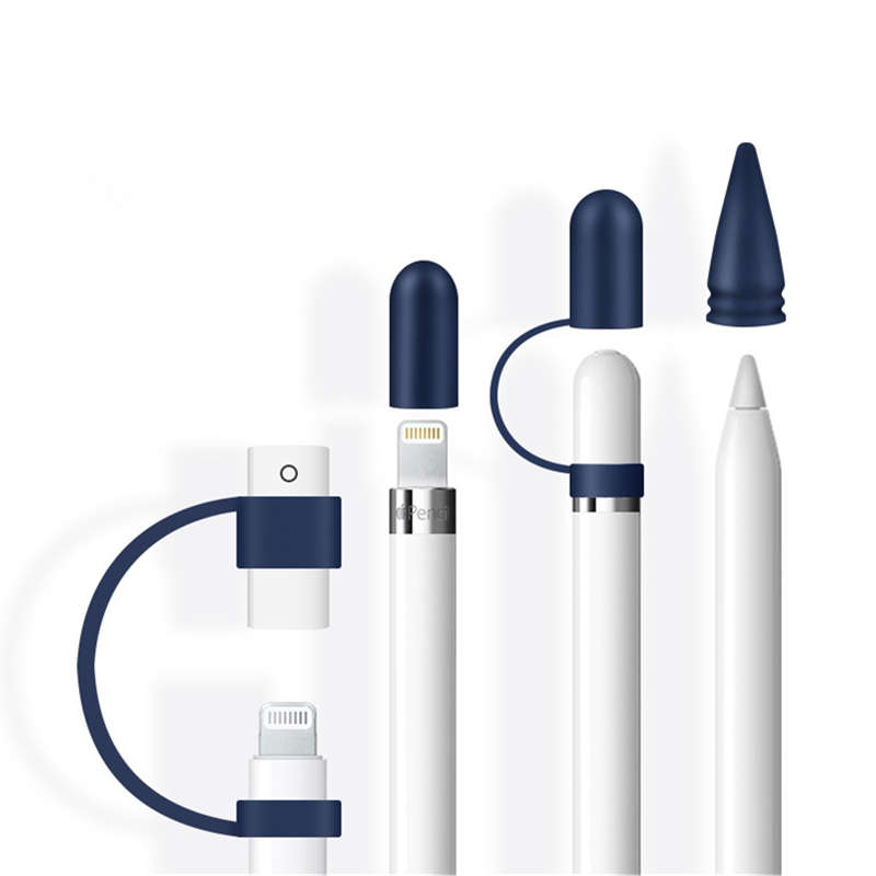 Bakeey Silicone Case Cover Apple Pencil Cap Holder / Nib Cover / Cable Adapter Tether for iPad Pro P