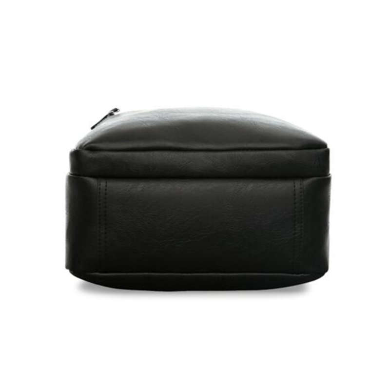 New 13L Outdoor Business Travel USB Laptop Backpack Waterproof PU Leather Should