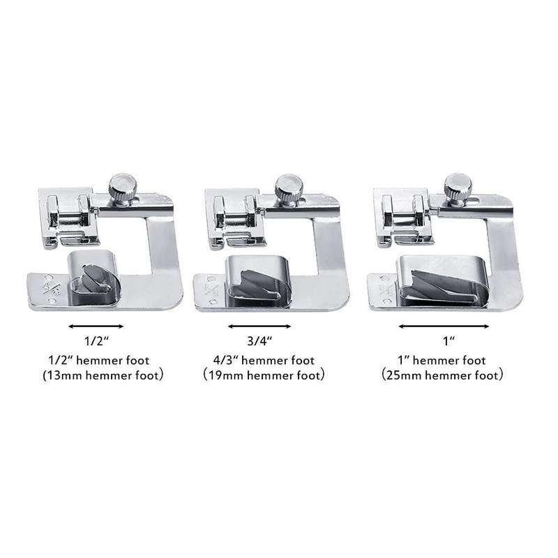Portable Home Multi-functional household 3 Sizes Rolled Hem Presser Foot