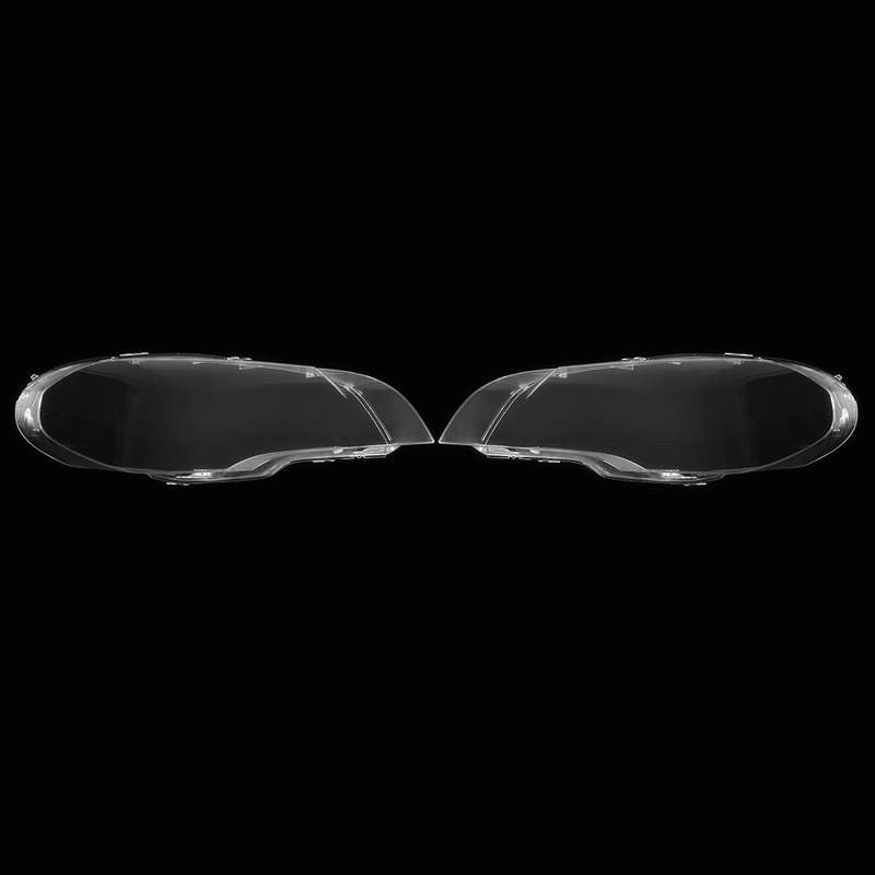 Car Headlight Cover Clear Plastic Lens Lampshade Pair for BMW X5 E70 2008-2013
