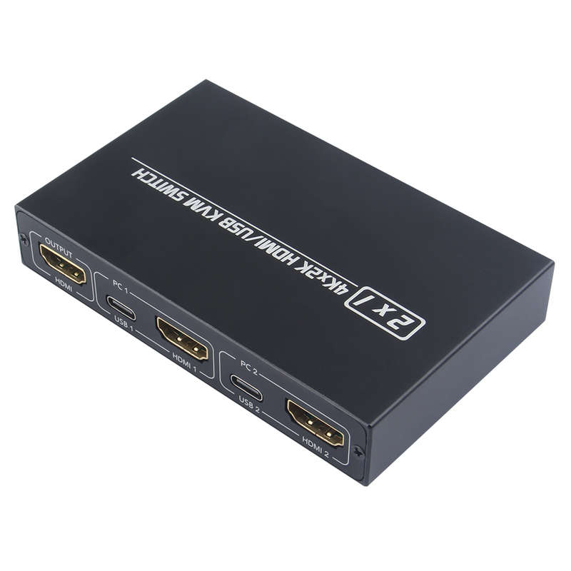 AIMOS AM-KVM 201CL 2-in-1 HDMI/USB KVM Switch Support HD 2 Hosts Share 1 Monitor/Keyboard & Mouse Se