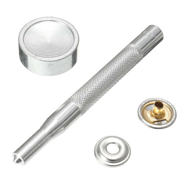 22pcs 15mm Metal Canvas Buckle Quick Snap Fastener Buttons Kits