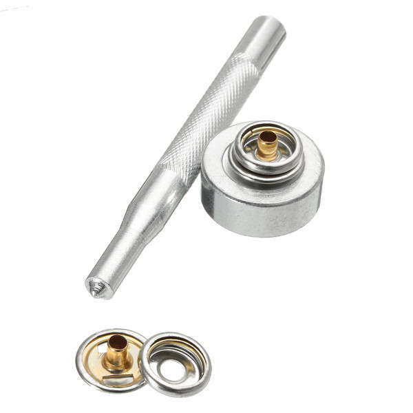 22pcs 15mm Metal Canvas Buckle Quick Snap Fastener Buttons Kits