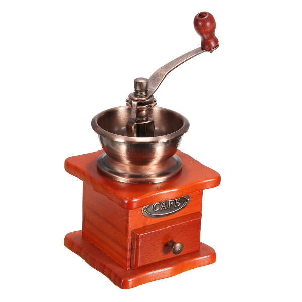 vintage vintage Wooden Mill Manual Coffee Bean Grinder Grinding Hand Tool
