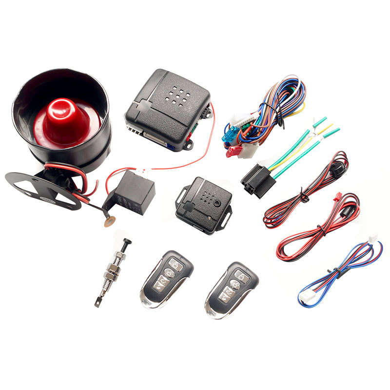Universal Central Locking Kit & Car Alarm System with Immobiliser Shock Sensor