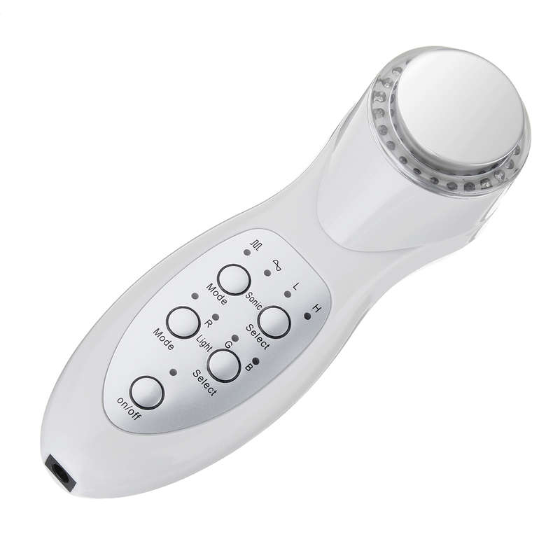 7 Mode RGB Color LED Light Photon Ultrasonic Facial Beauty Face Lift Massager Machine