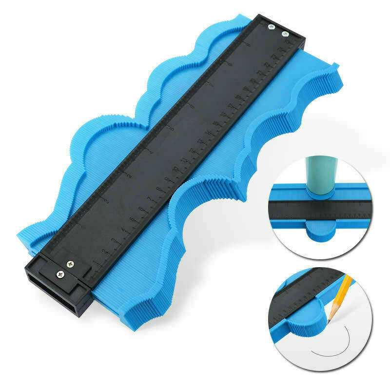 10'' Shape Contour Duplicator Profile Gauge Tiling Laminate Tiles Shaping Tool (Color Red)