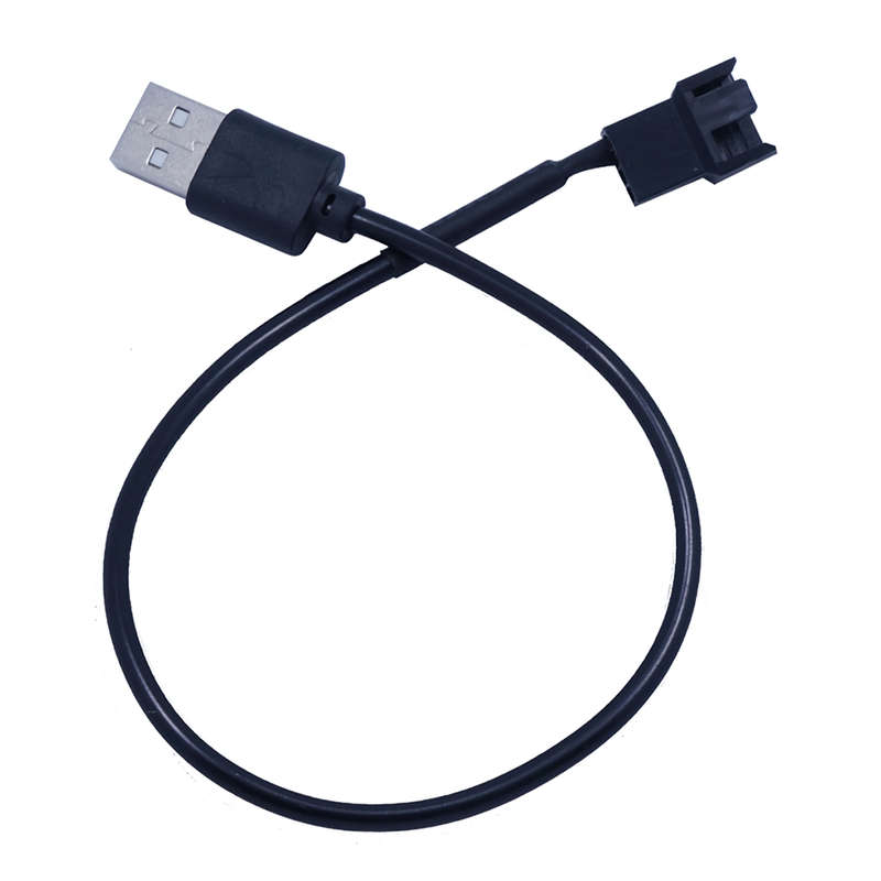 5V USB to 4-Pin PC Fan Sleeved Power Adapter Cable Connector 30cm Computer Case Fan Cable