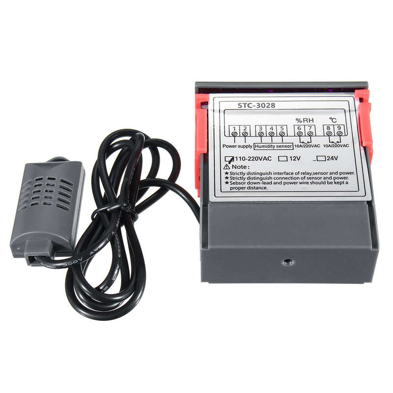 110-220V STC-3018 Digital Temperature Thermostat Controller With Setting Function Value Display C/F