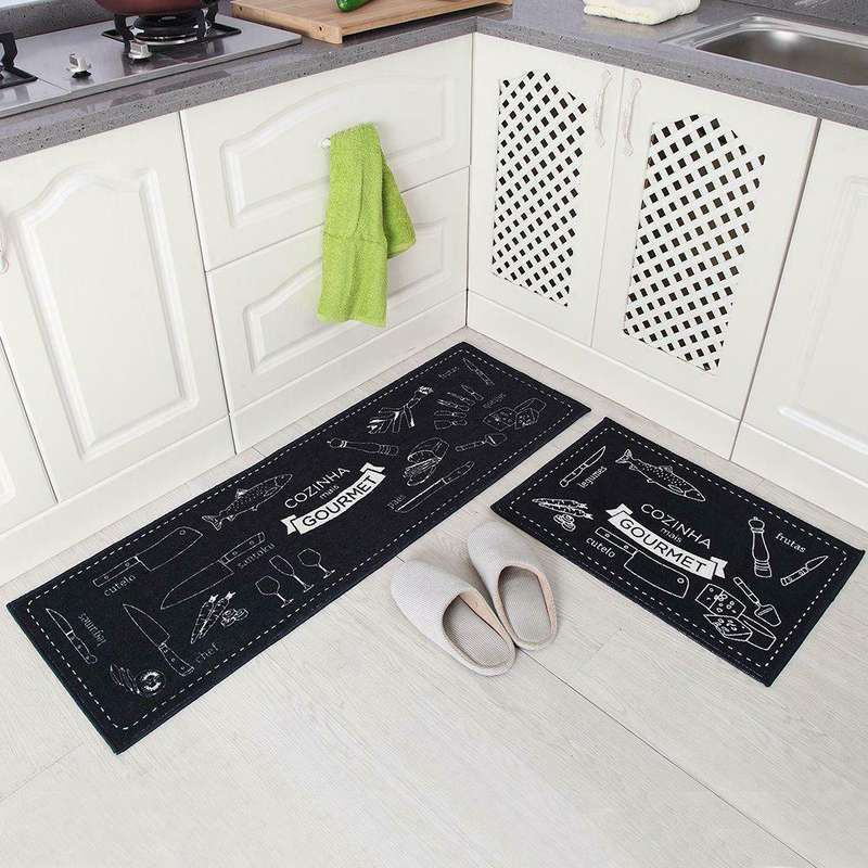 1PCS Anti-slip Kitchen Rug Floor Mat Doormat Runner Washable Anti-bacterial Car