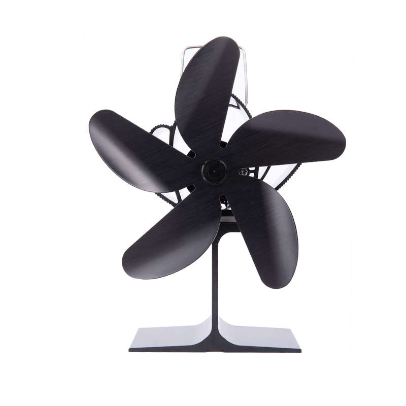5 Blades Stove Fan Quiet Heat Powered Saving Fireplace Ecofan Burner
