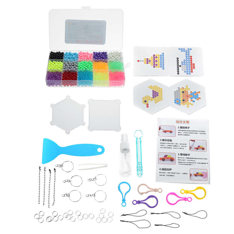 2400pcs DIY Fuse Bead Plastic Perler Stick Water Beads Toys