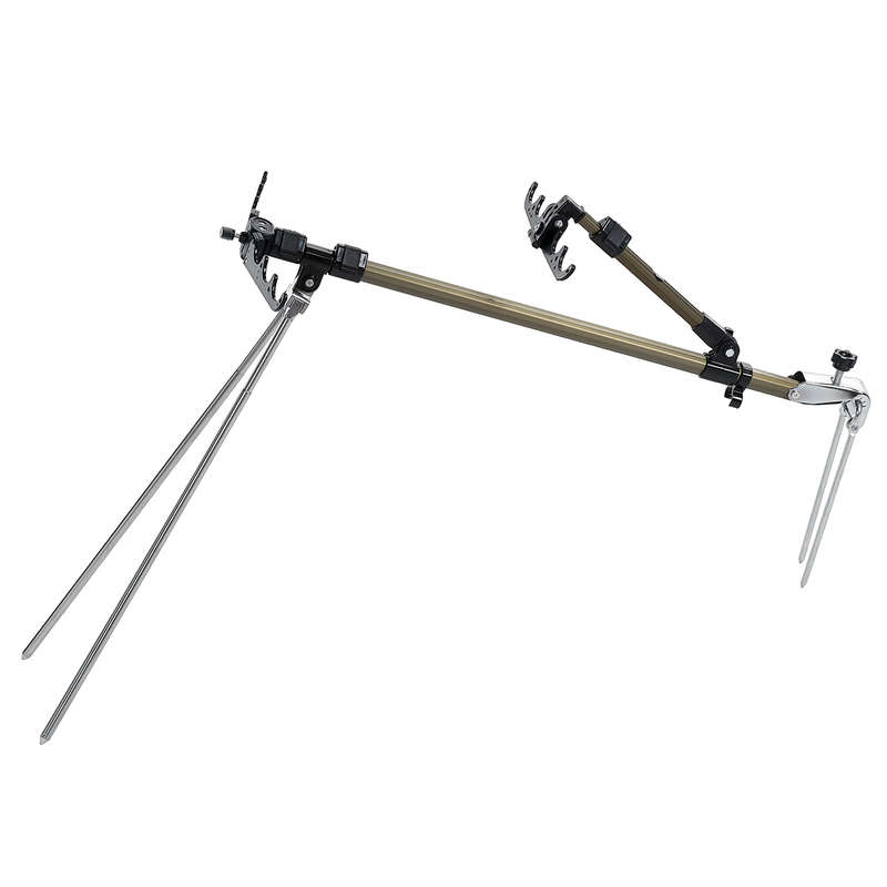 Aluminum Alloy Fishing Rod Holder Adjustable Retractable Fishing Pole Ground Stand Ro...-(Size 1.5M)