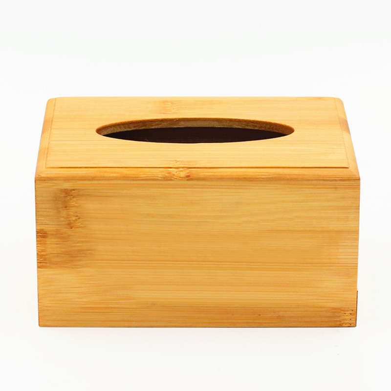 New Creative Plain Wooden Tissue Box Cover Wood Holder Car Home Paper Storage