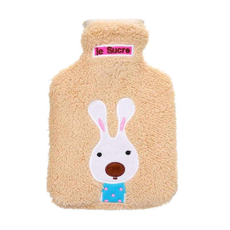 New 21x14cm Portable Hot Water Bottle Bag Creative Cute Cartoon Rabbit Hand Warm