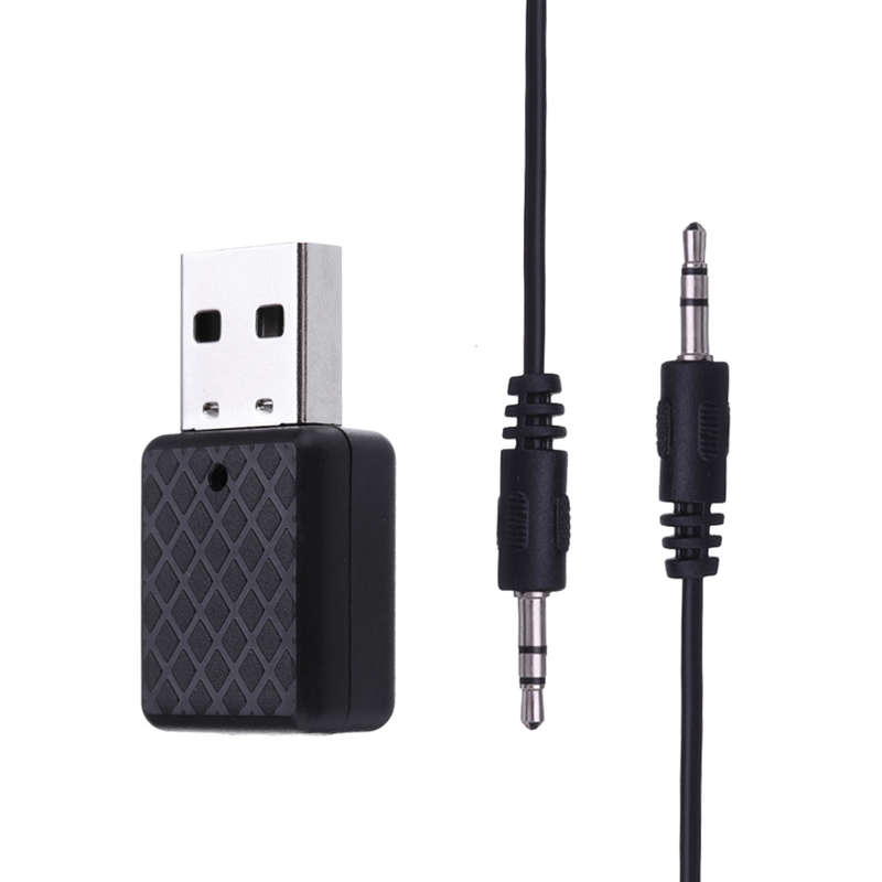 Wireless USB bluetooth 5.0 Receiver Transmitter Dongle Adapter 3.5mm AUX for PC