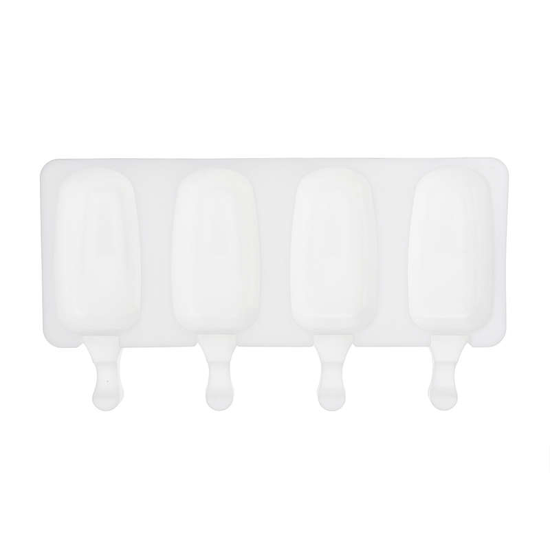 4 Cell Silicone Frozen Ice Cream Mold Juice Popsicle Maker Ice Lolly Pop Mould (SIZE 2 S)