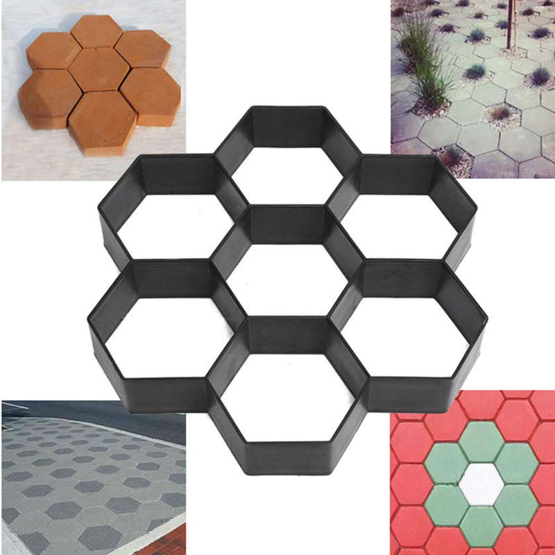 Honeycomb Hexagon Walk Maker Stepping Stone Reusable Paver Molds Brick Mould Cement Brick Mold DIY G