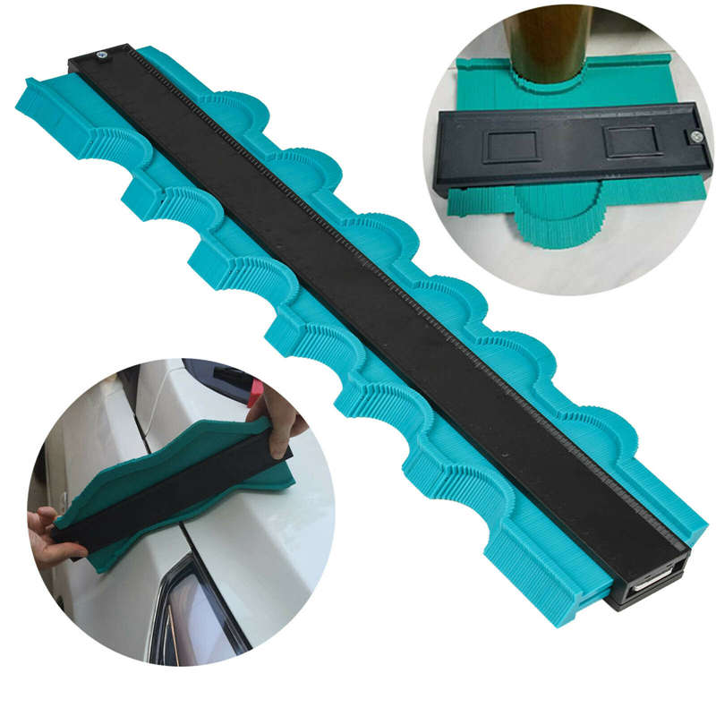 10'' Shape Contour Duplicator Profile Gauge Tiling Laminate Tiles Shaping Tool (Color Red)