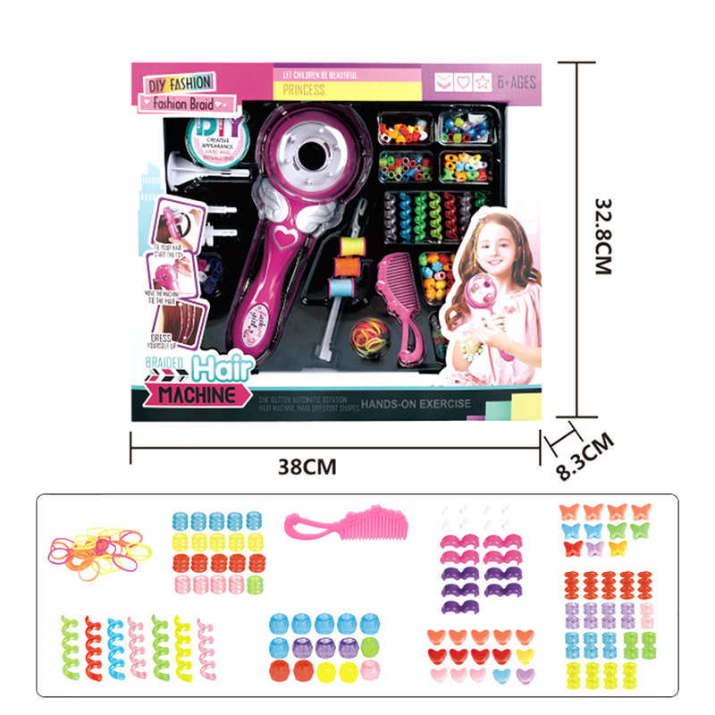 Electric Automatic Hair Braider DIY Magic Hair Braiding Machine Hair Styling Toys for Gir (Letter A)