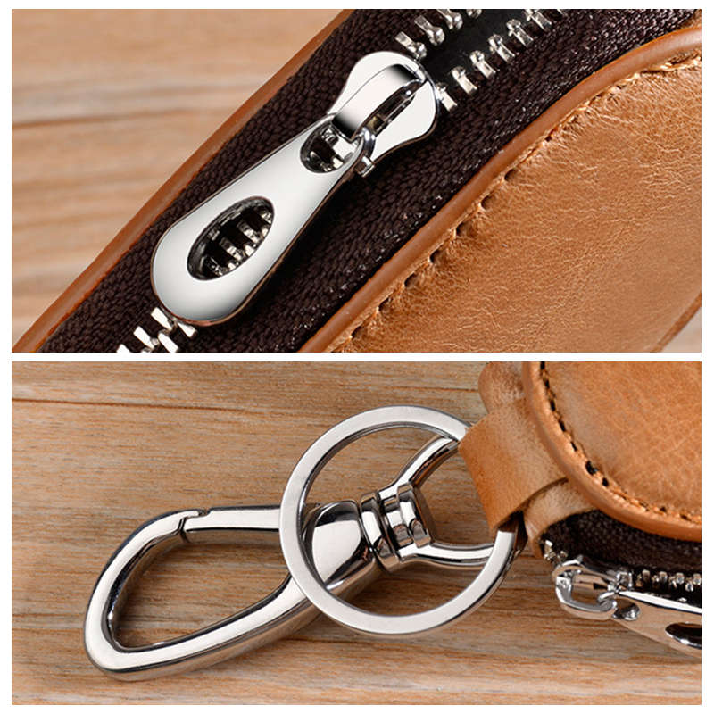 New Men Genuine Leather Car Key Case Key Bag Holder