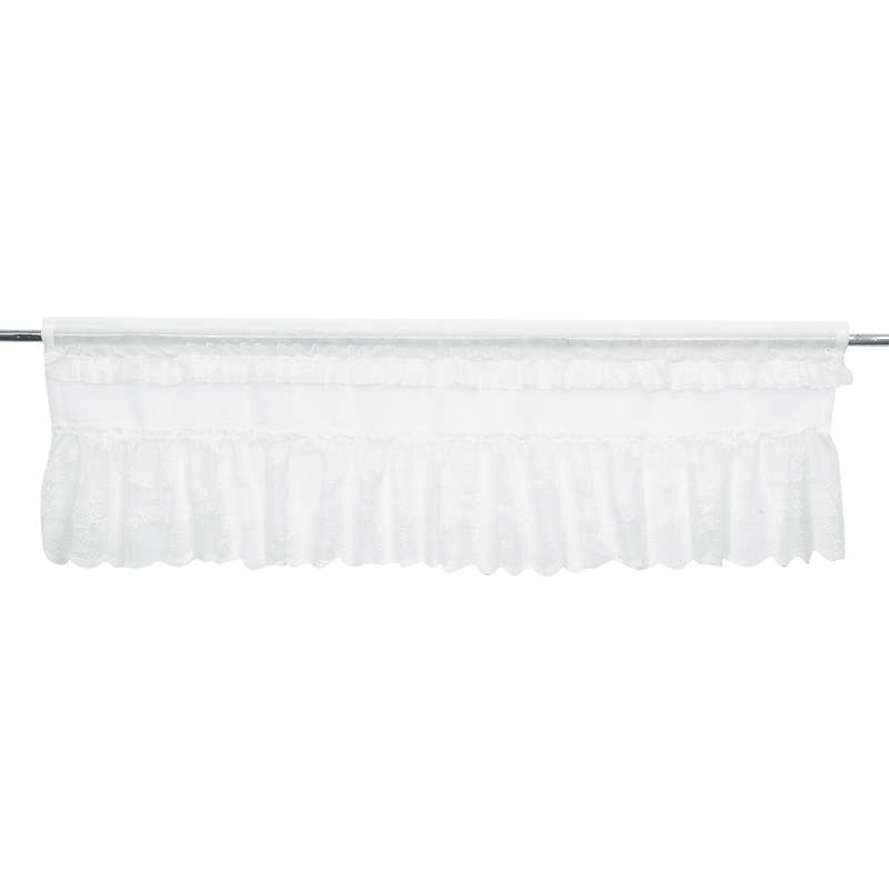 Country Style American Polyester Linen Embroidery Cafe Curtain Home Kitchen Curtain