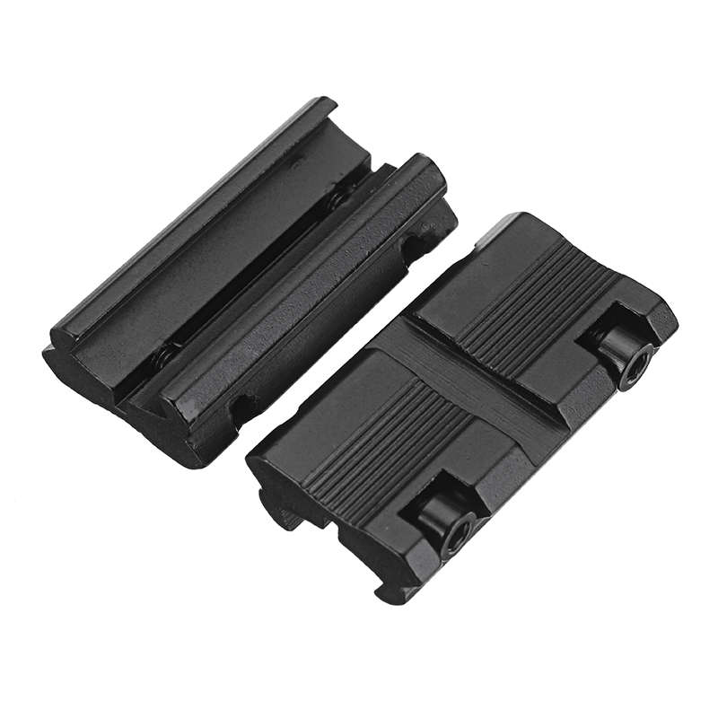 2Pcs 11mm Dovetail to 20mm Picatinny Weaver Rail Converter Adapter Scope