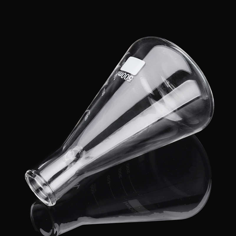 500mL Clear Borosilicate Glass Filtering Flask Vacuum Filtration Flask Bottle Lab Glassware