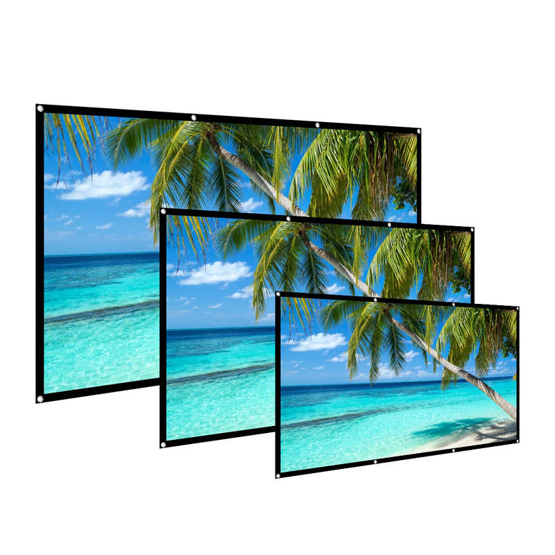 Home HD Screen 120 inch 16: 9 Projector Projection Screen Outdoor Portab