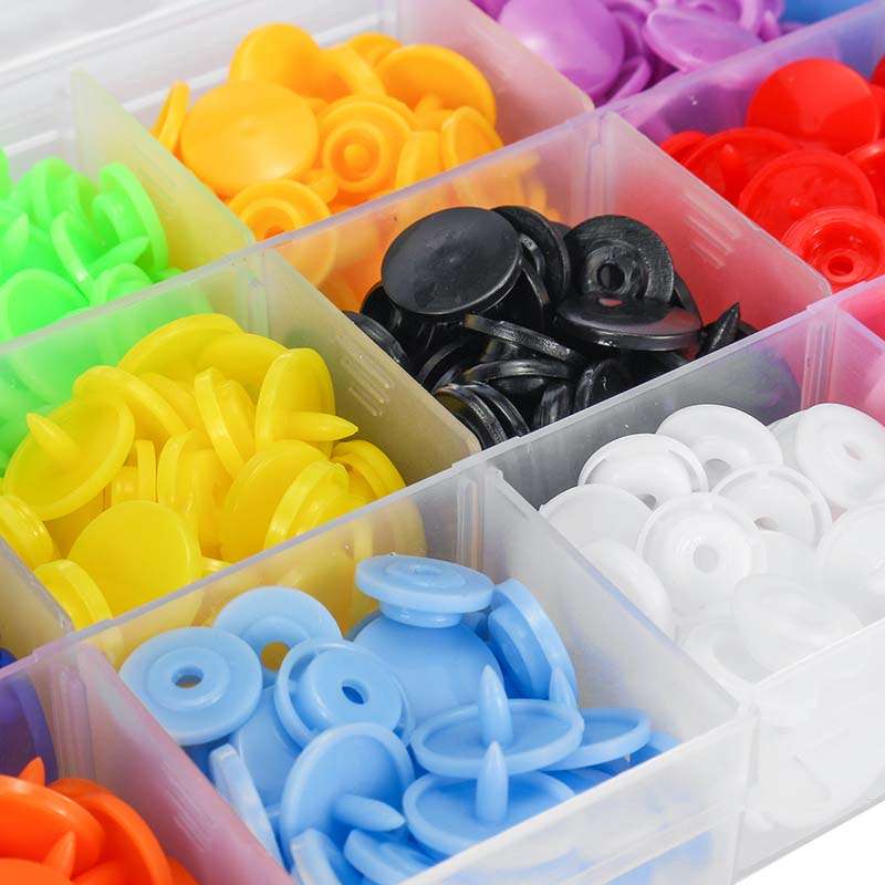 400 Sets T5 Snap Poppers Plastic Buttons Fastener Pliers Punching / (Type 640pcs Snaps (15 Colors))