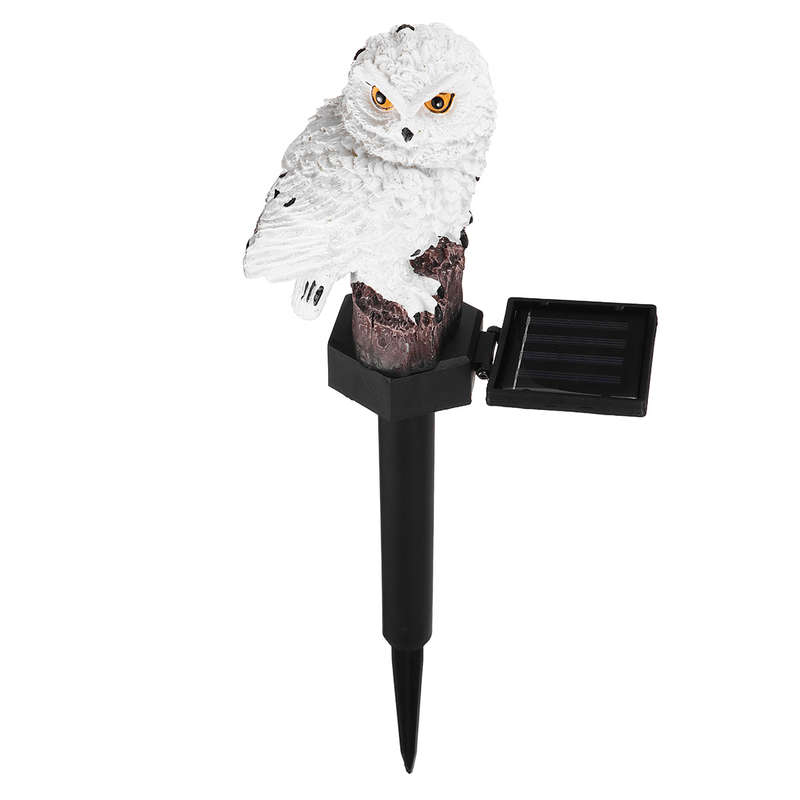 Solar Powered Owl LED Lawn Light Waterproof Garden Yard Landscape Orname