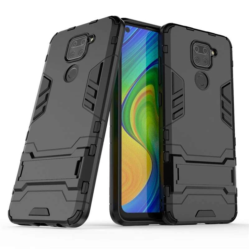 Bakeey for Xiaomi Redmi Note 9 Case Armor Shockproof with Stand Holder PC Prote
