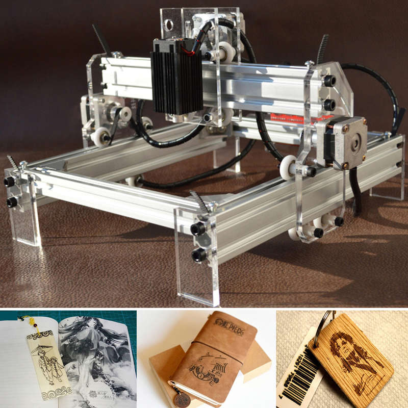 Cnc2017 500Mw 3 Motors Mini Desktop Laser Engraving Engraver Machine Kit Diy Cutter Carver Printer